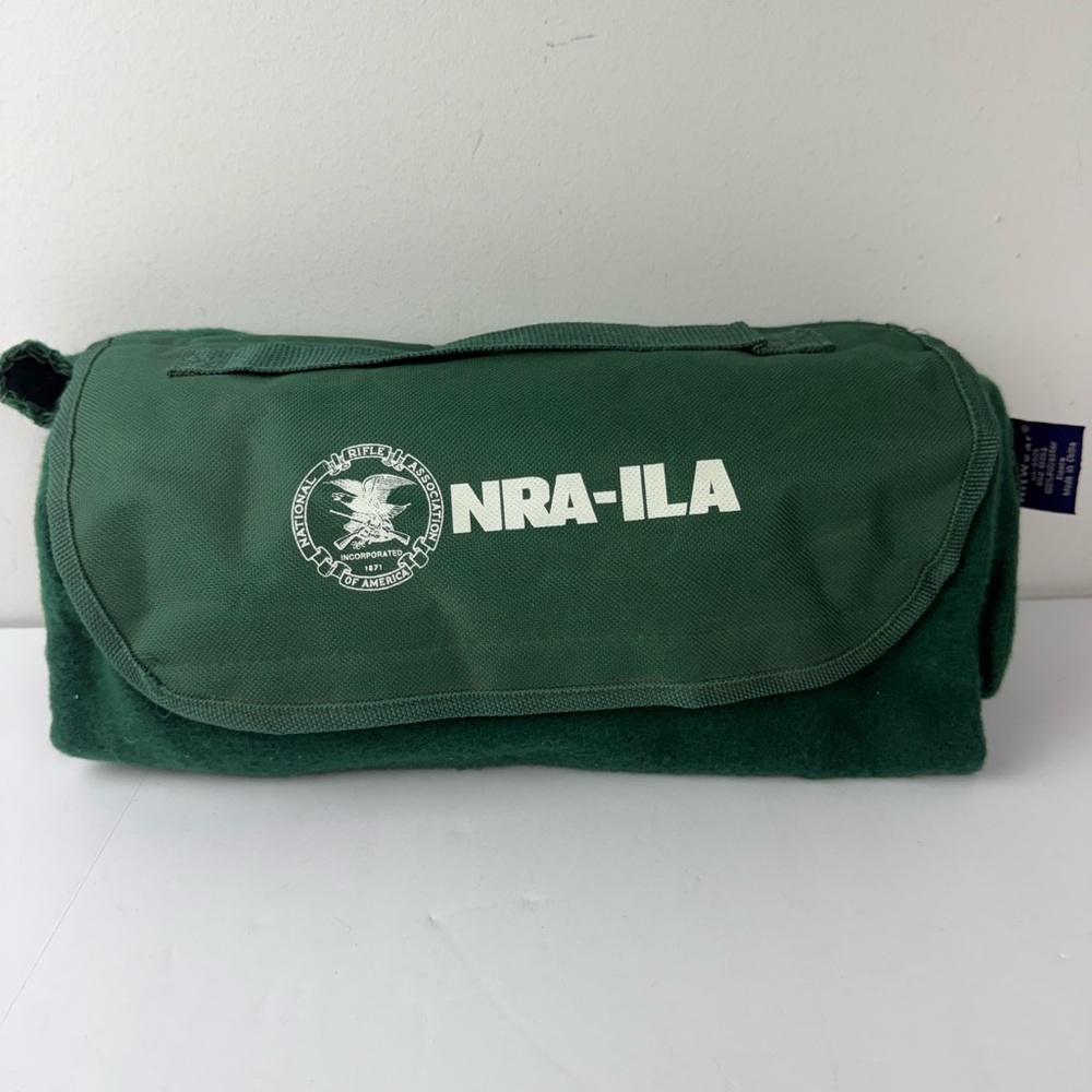 NRA - ILA Roll Up Travel Throw Blanket 65" x 54" Green